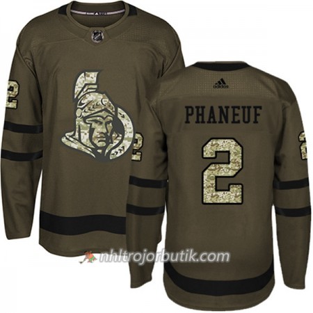 Män Ishockey Ottawa Senators Tröja Dion Phaneuf 2 Adidas 2017-2018 Camo Grön Authentic